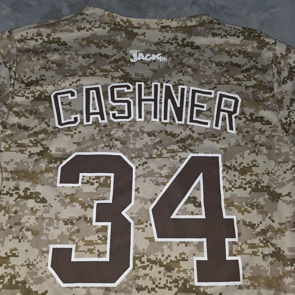 San Diego Padres Jersey Mens XL Brown MLB Baseball Andrew Cashner Brown Camo - Picture 4 of 15